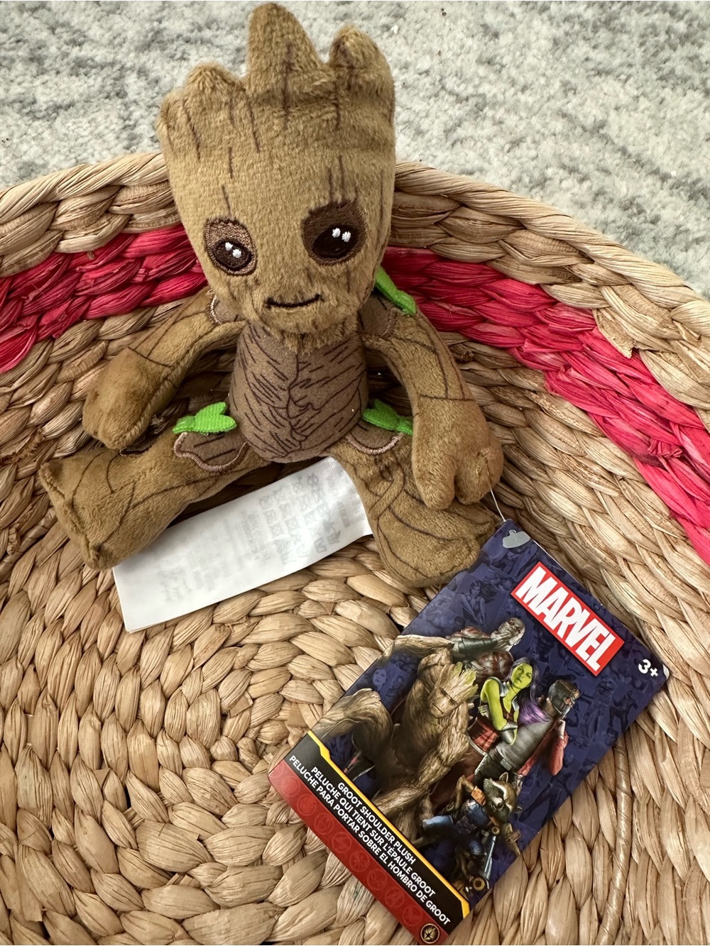 Marvel Groot Shoulder Plush - Brown with Green Leaf Details
